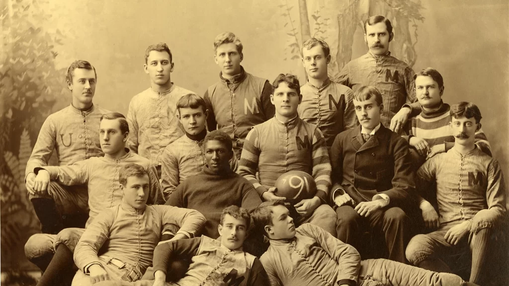 Formal protrait of the U-M football team in 1890.