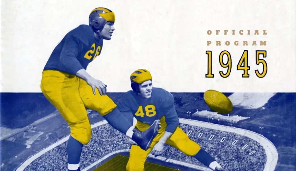 bhl-football-programs-michigan-vs-purdue-1945